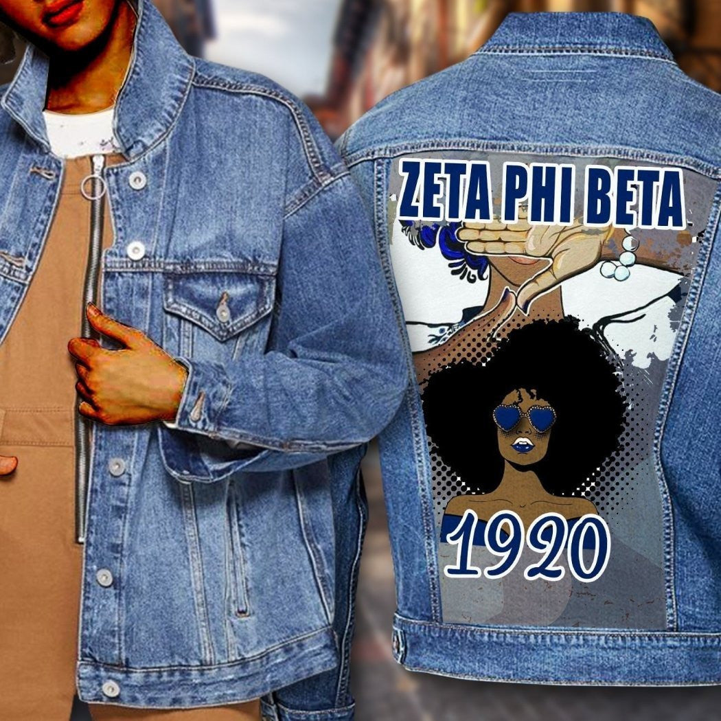 Sorority Jacket - Lady Of Zeta Phi Beta Denim Jacket