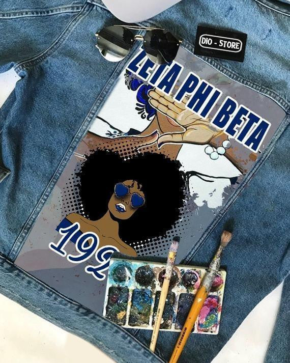 Sorority Jacket - Lady Of Zeta Phi Beta Denim Jacket