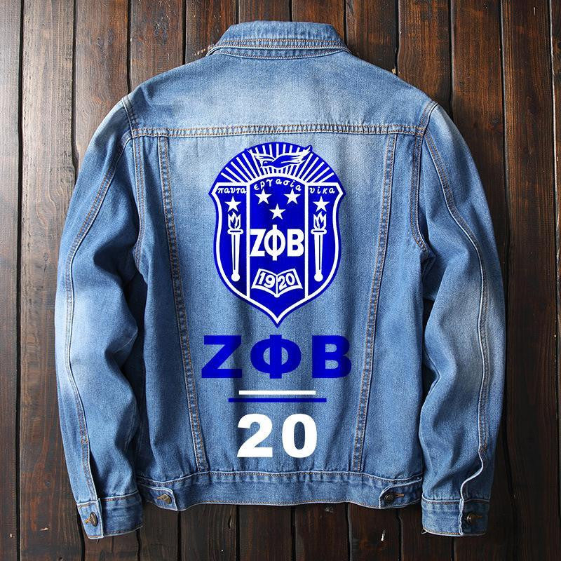 Sorority Jacket - Zeta Phi Beta Denim Jacket Ser Style
