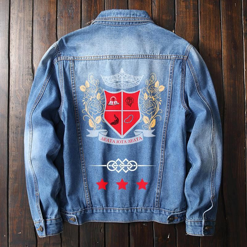 Sorority Jacket - Delta Iota Delta Denim Jacket Humi Style