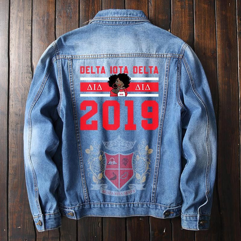 Sorority Jacket - Delta Iota Delta Denim Jacket Homage