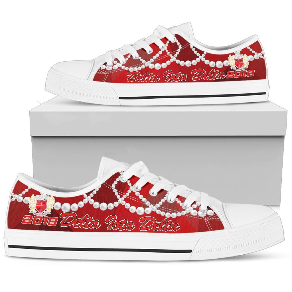 Sorority Footwear - Delta Iota Delta K.H Pearls Low Top Shoes