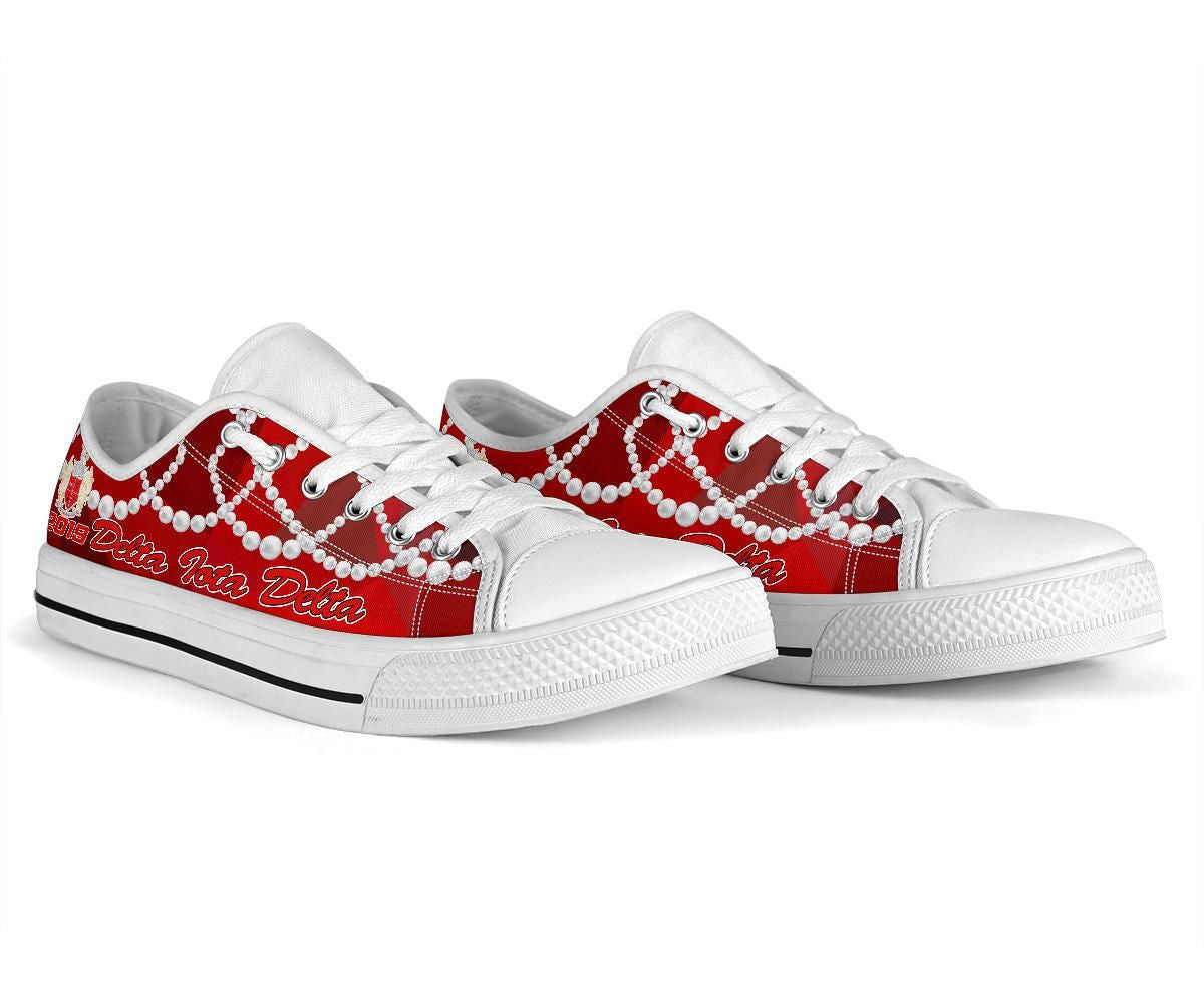Sorority Footwear - Delta Iota Delta K.H Pearls Low Top Shoes