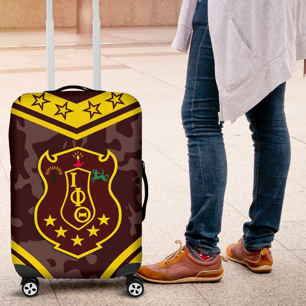 Fraternity Luggage Cover - Iota Phi Theta Camouflage Travel Suitcase