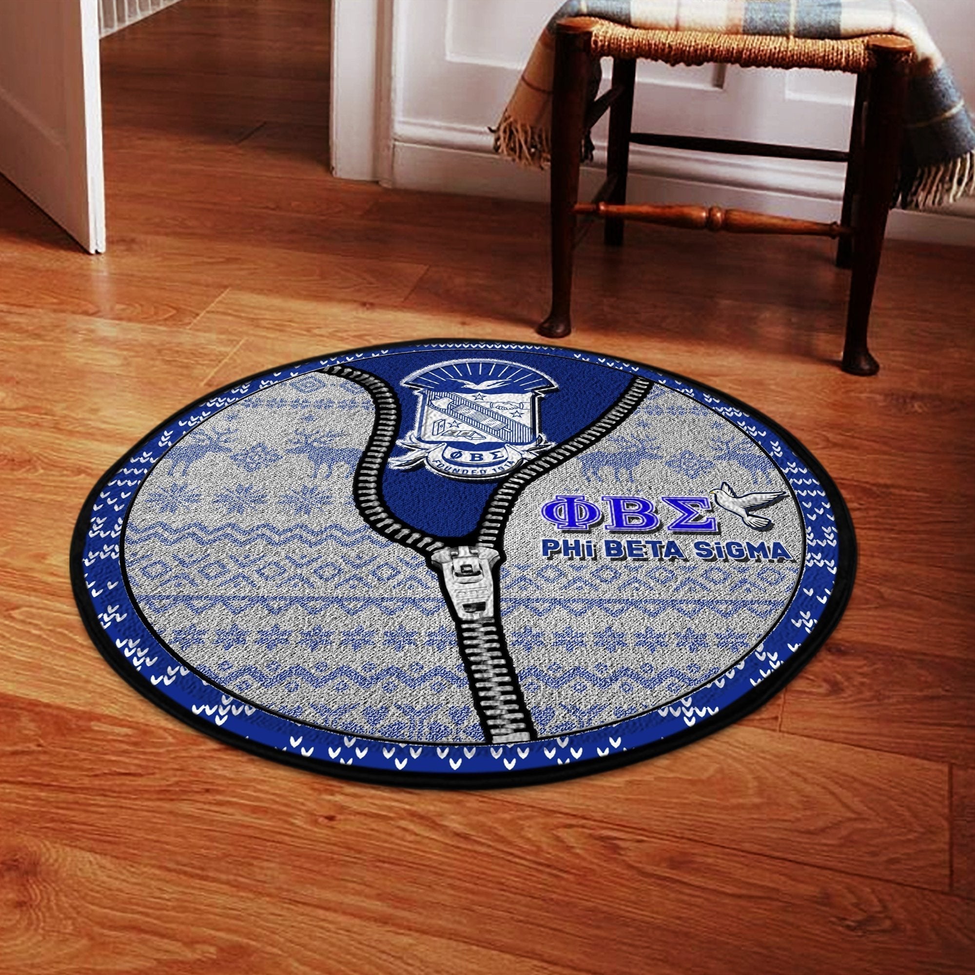 Fraternity Carpet - Phi Beta Sigma Christmas Round Carpet