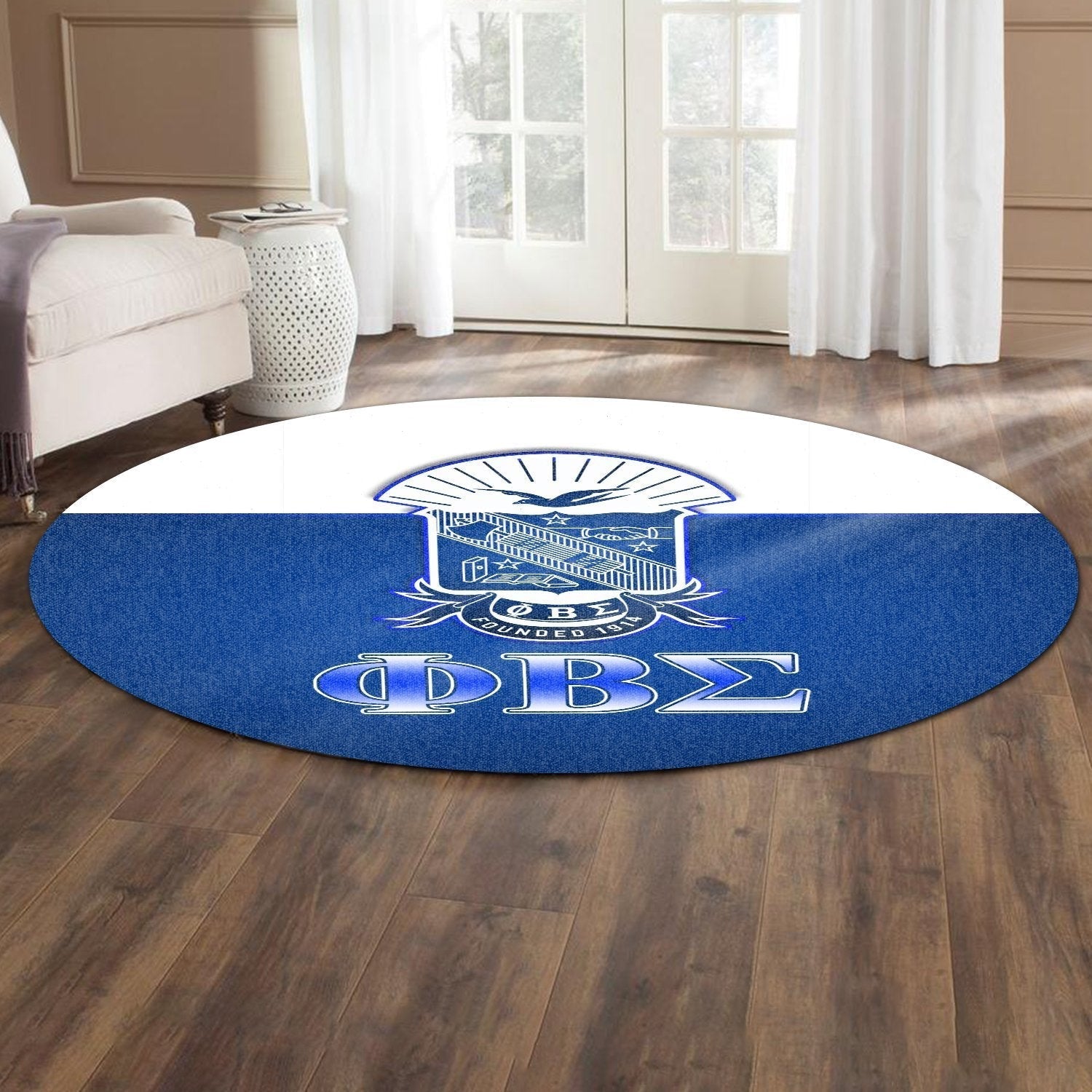 Fraternity Carpet - Phi Beta Sigma Round Carpet Lovers Version 02