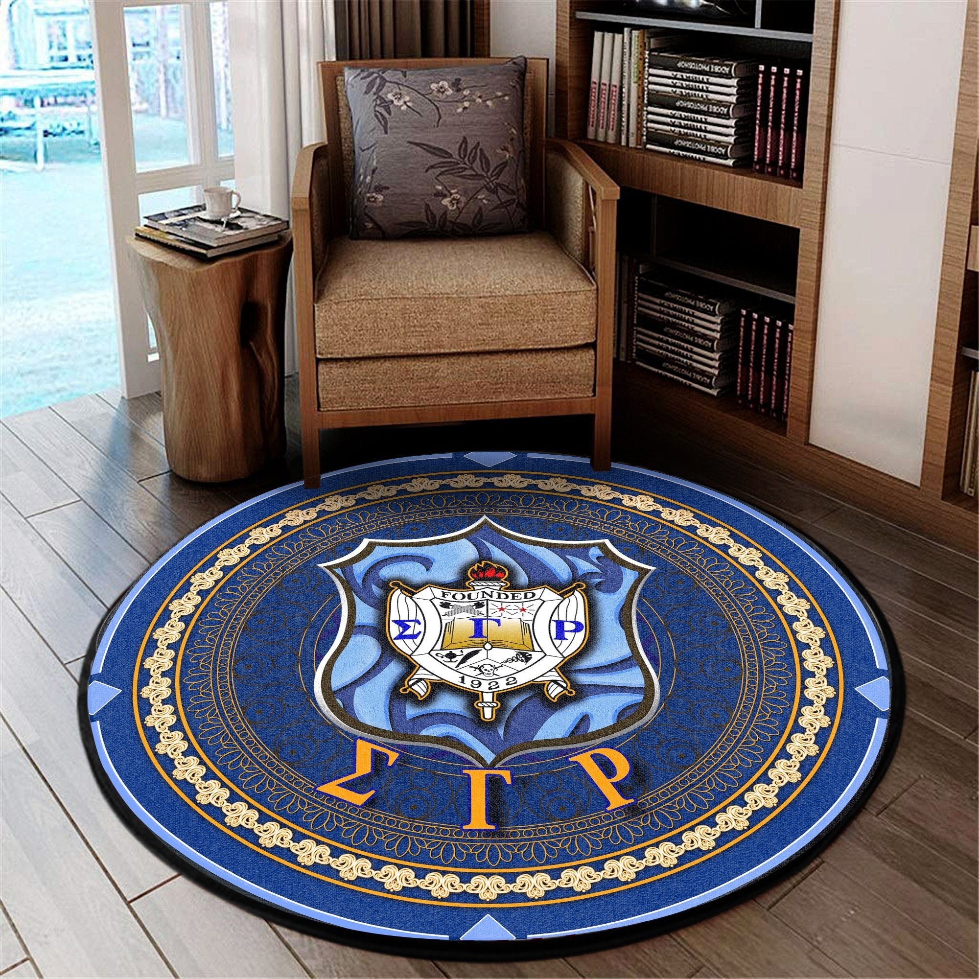 Sorority Carpet - Sigma Gamma Rho Sorority 1922 Round Carpet