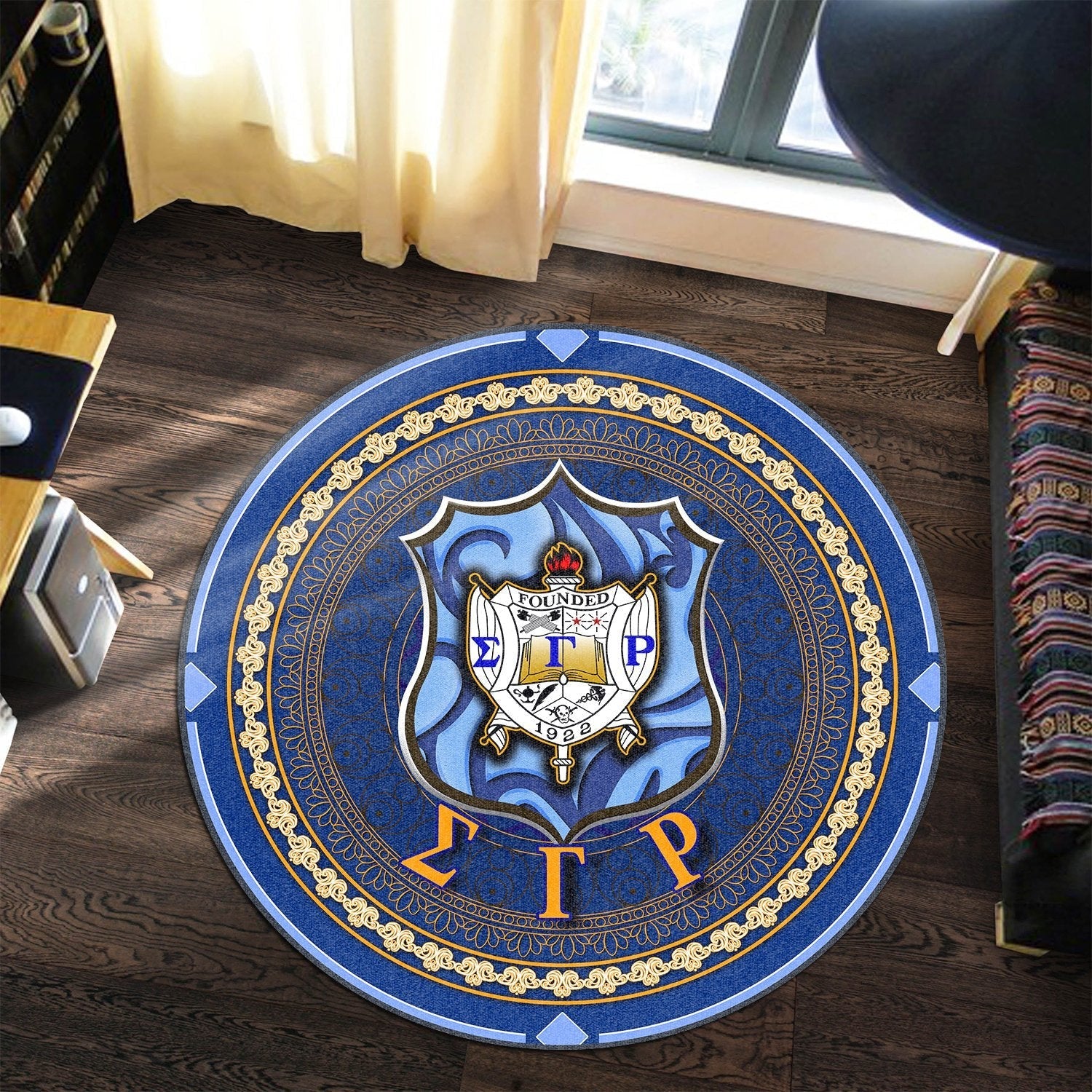 Sorority Carpet - Sigma Gamma Rho Sorority 1922 Round Carpet