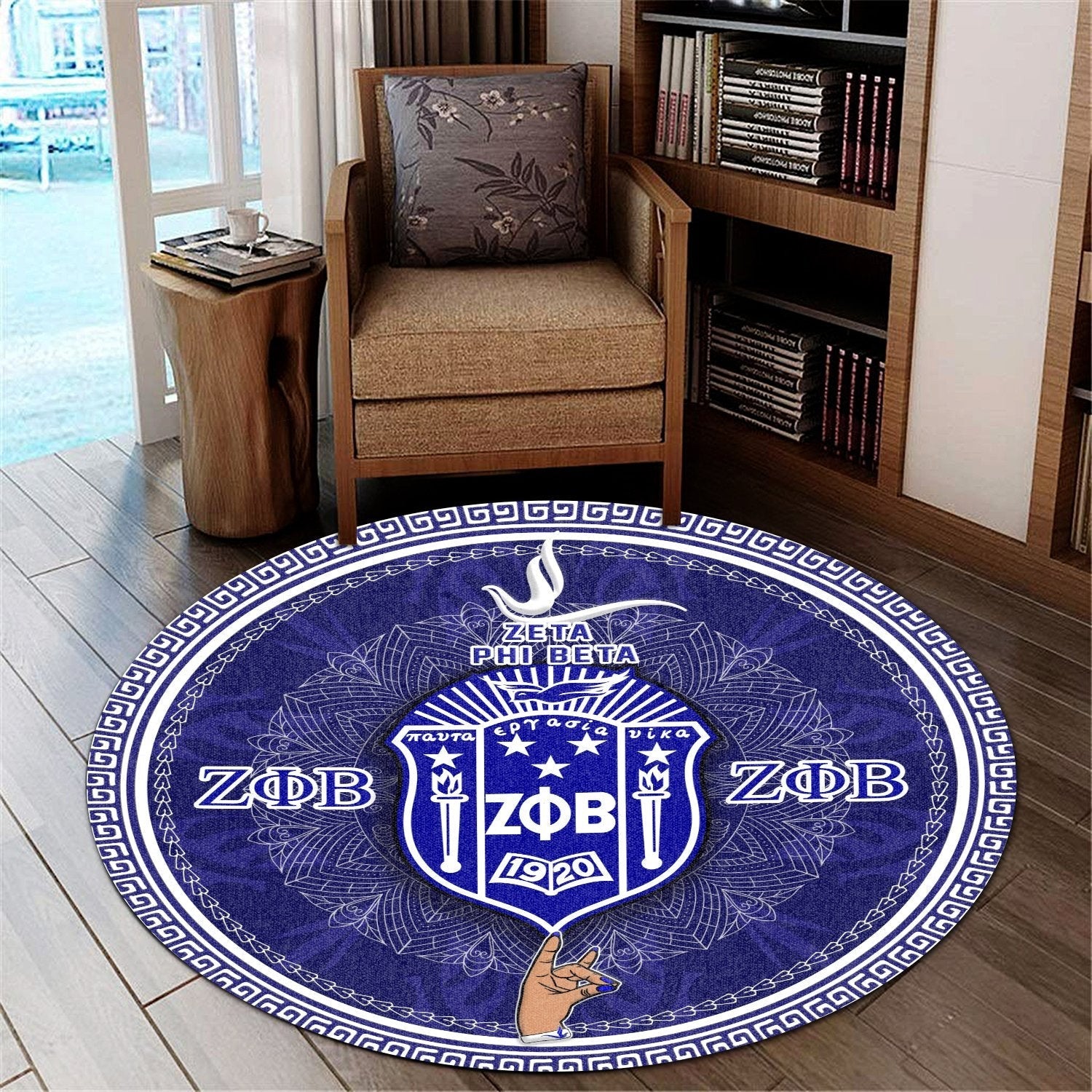 Sorority Carpet - Zeta Phi Beta Lovene Round Carpet