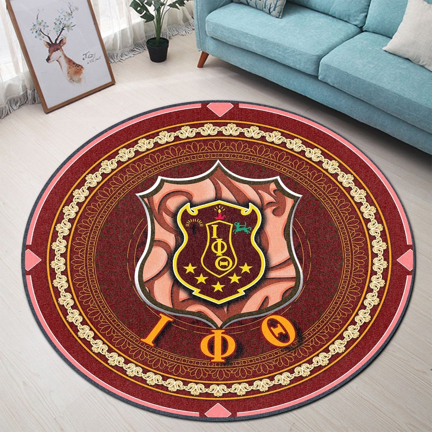 Fraternity Carpet - Iota Phi Theta Fraternity 1963 Round Carpet