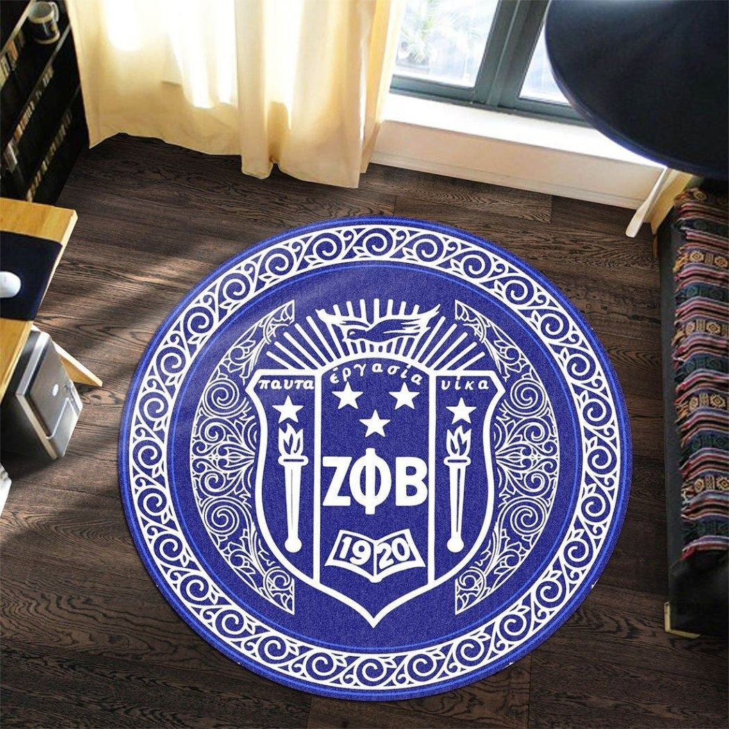 Sorority Carpet - Royal Zeta Phi Beta Ver2 Round Carpet