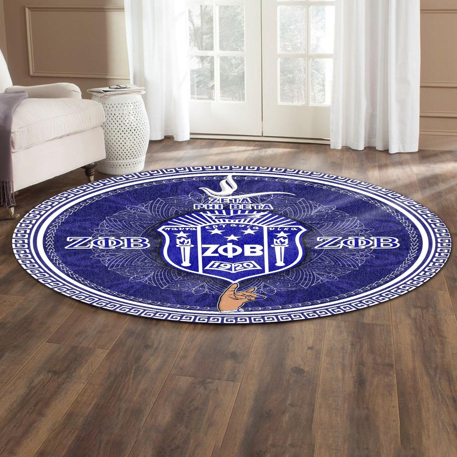 Sorority Carpet - Zeta Phi Beta Lovene Round Carpet