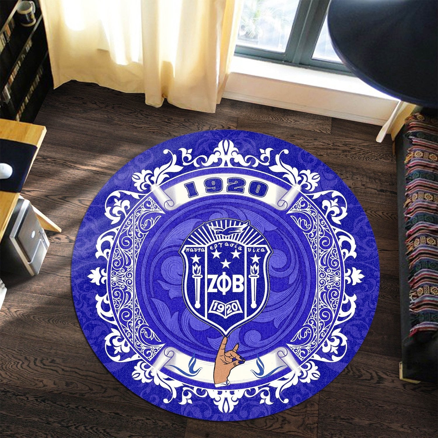 Sorority Carpet - Home Zeta Phi Beta Round Carpet