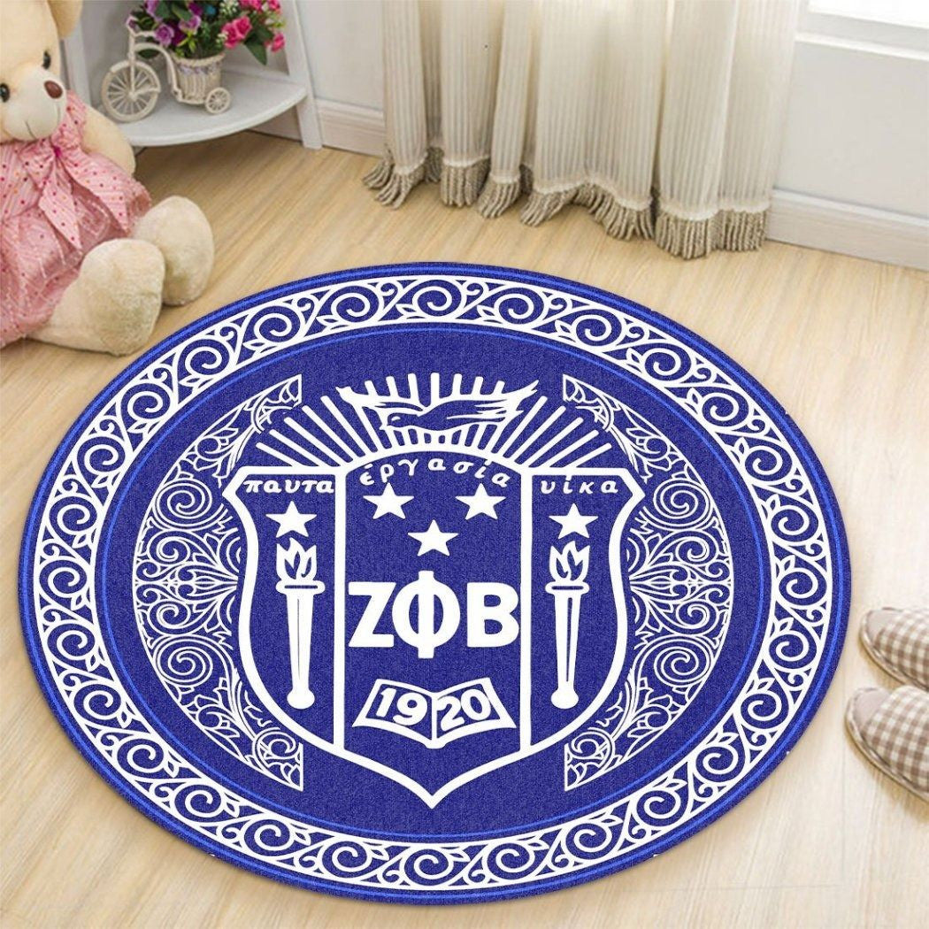 Sorority Carpet - Royal Zeta Phi Beta Ver2 Round Carpet