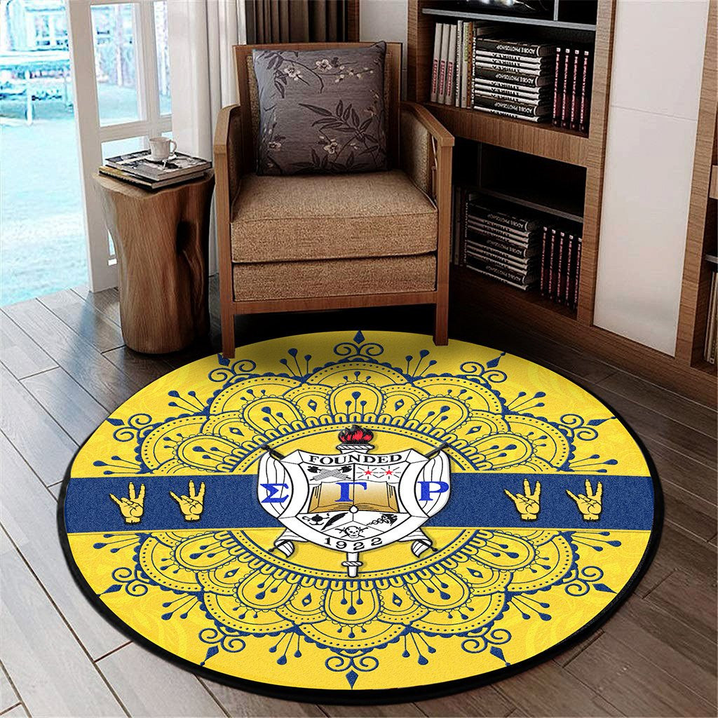 Sorority Carpet - Sigma Gamma Rho Home Round Carpet