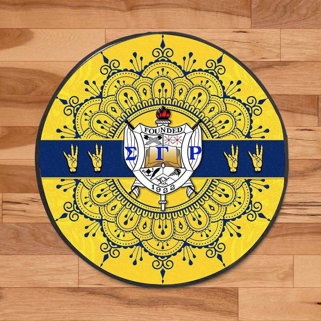 Sorority Carpet - Sigma Gamma Rho Home Round Carpet