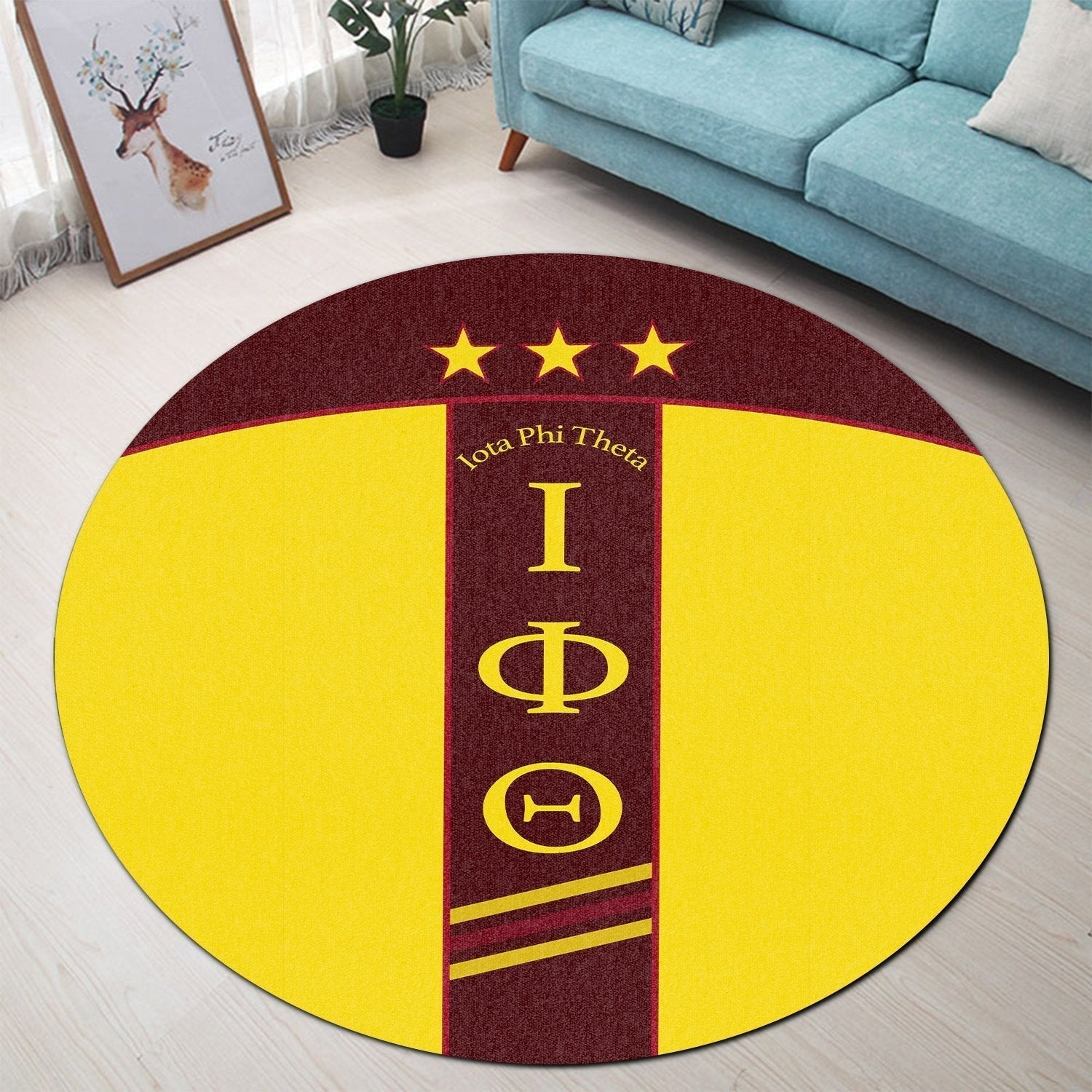 Fraternity Carpet - Iota Phi Theta Round Carpet Newest Version 2