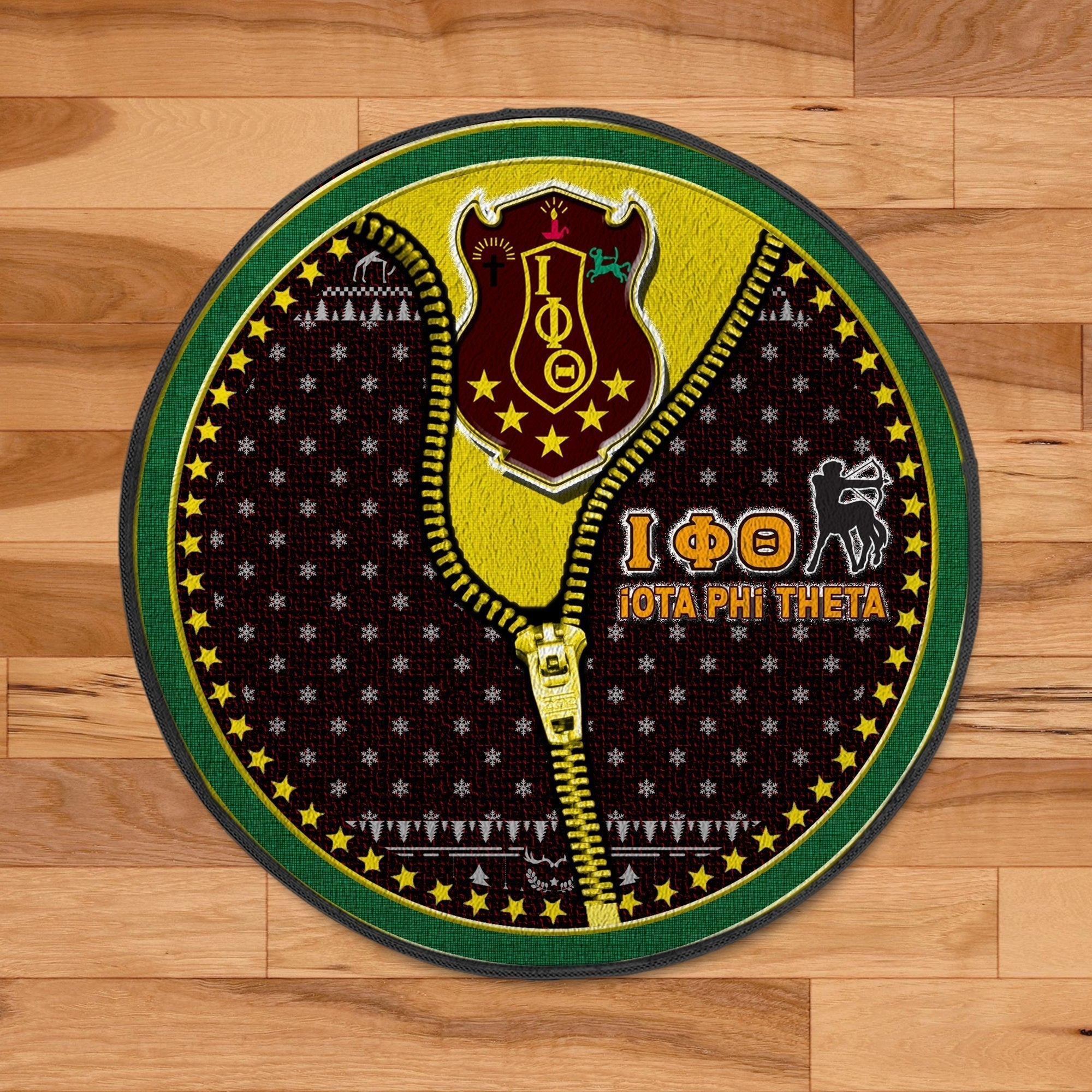 Fraternity Carpet - Iota Phi Theta Christmas Round Carpet