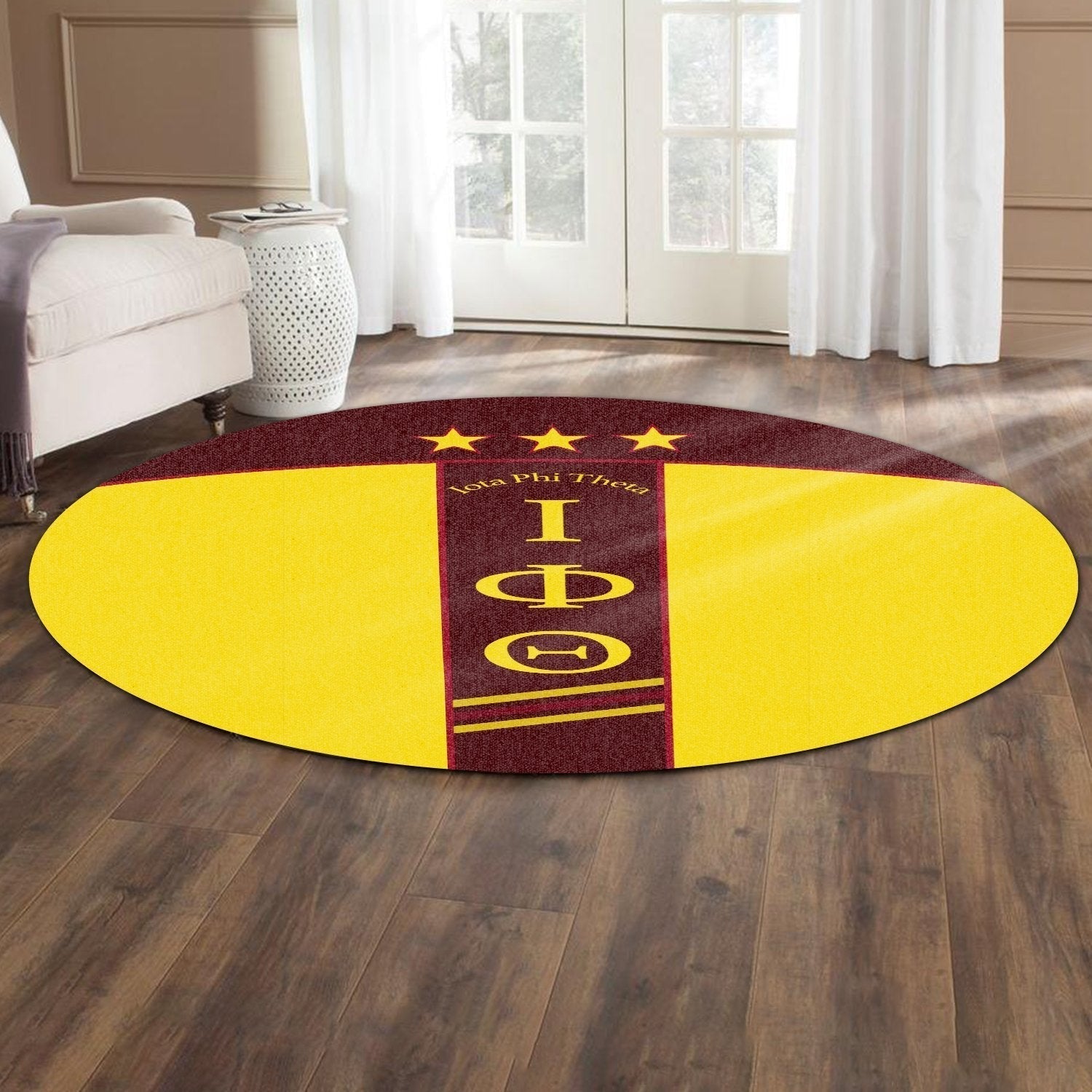 Fraternity Carpet - Iota Phi Theta Round Carpet Newest Version 2