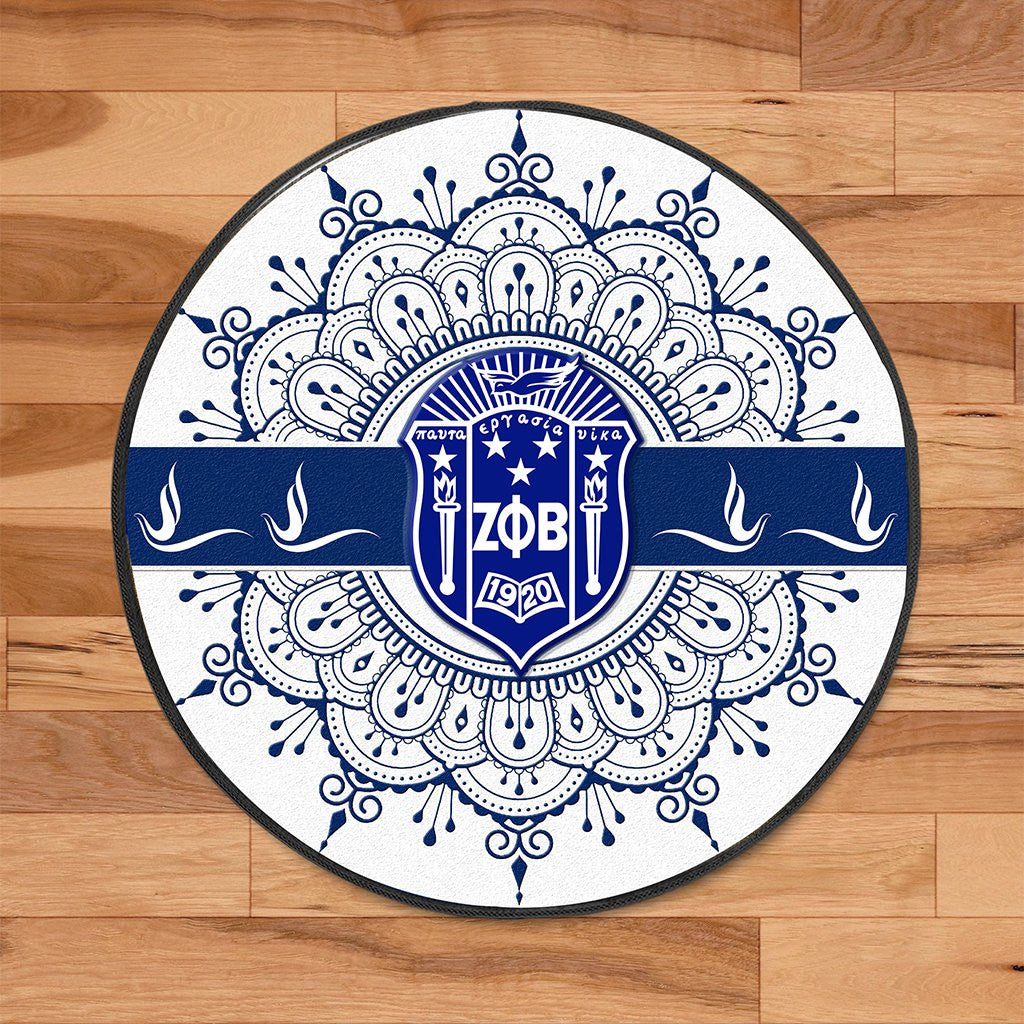Sorority Carpet - Zeta Phi Beta Home Round Carpet