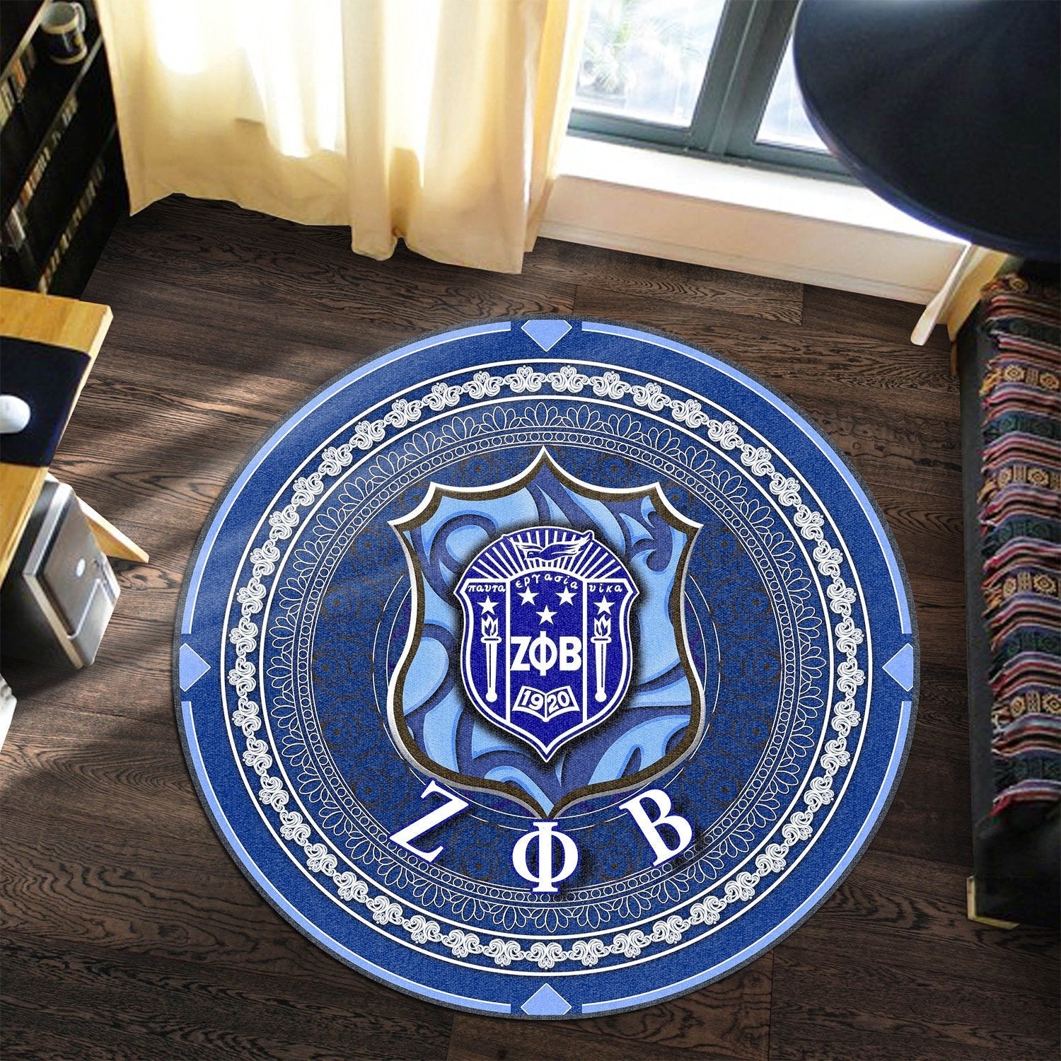 Sorority Carpet - Zeta Phi Beta Sorority 1920 Round Carpet