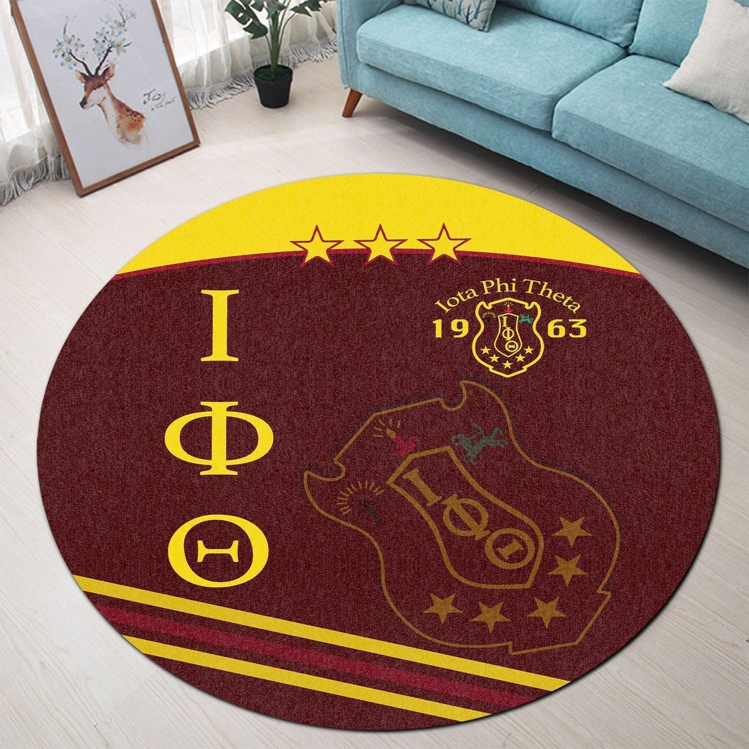 Fraternity Carpet - Iota Phi Theta Round Carpet Newest