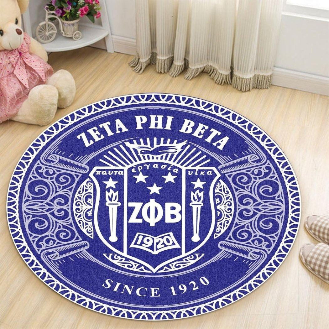 Sorority Carpet - Royal Zeta Phi Beta Round Carpet