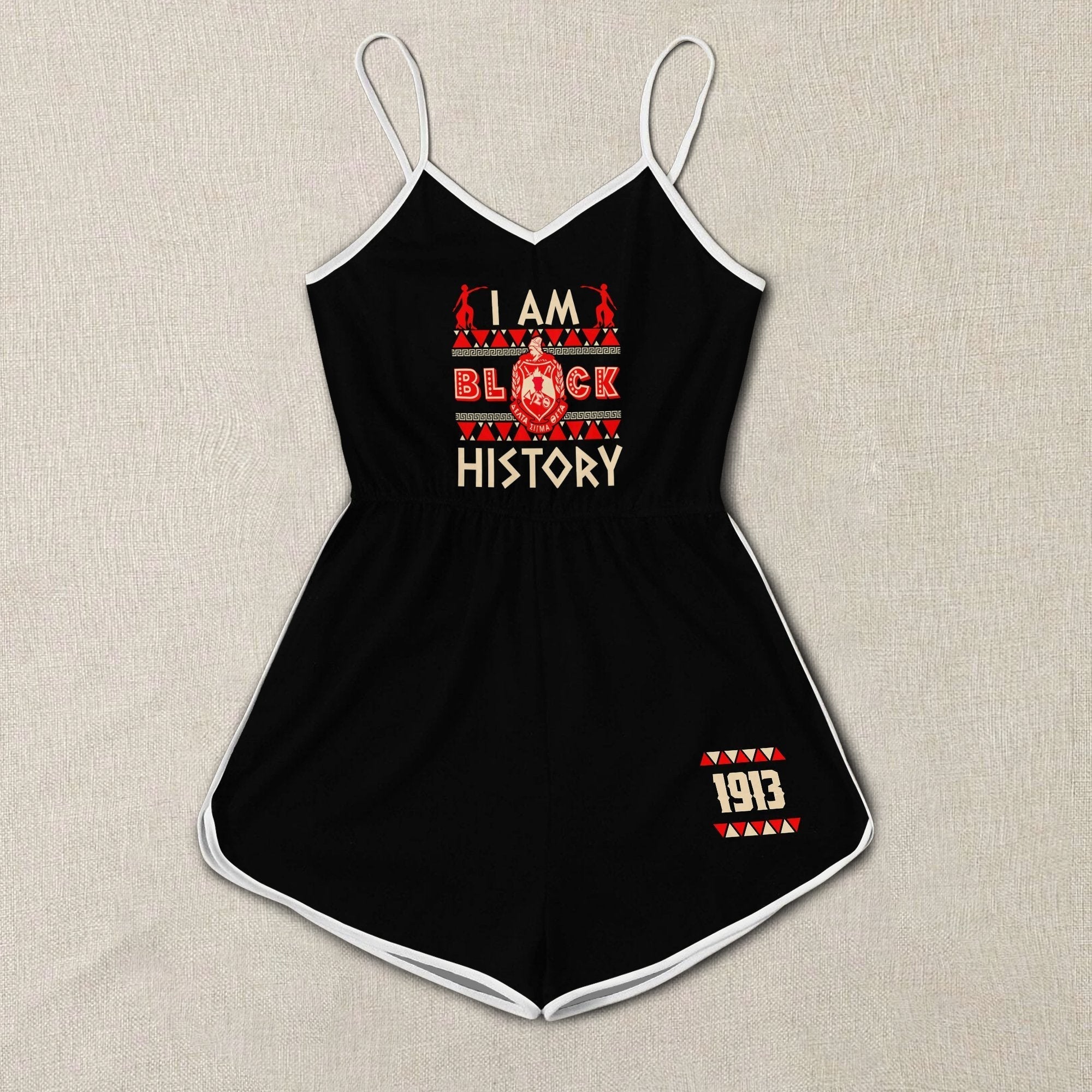Sorority Romper - I Am Black History Delta Sigma Theta