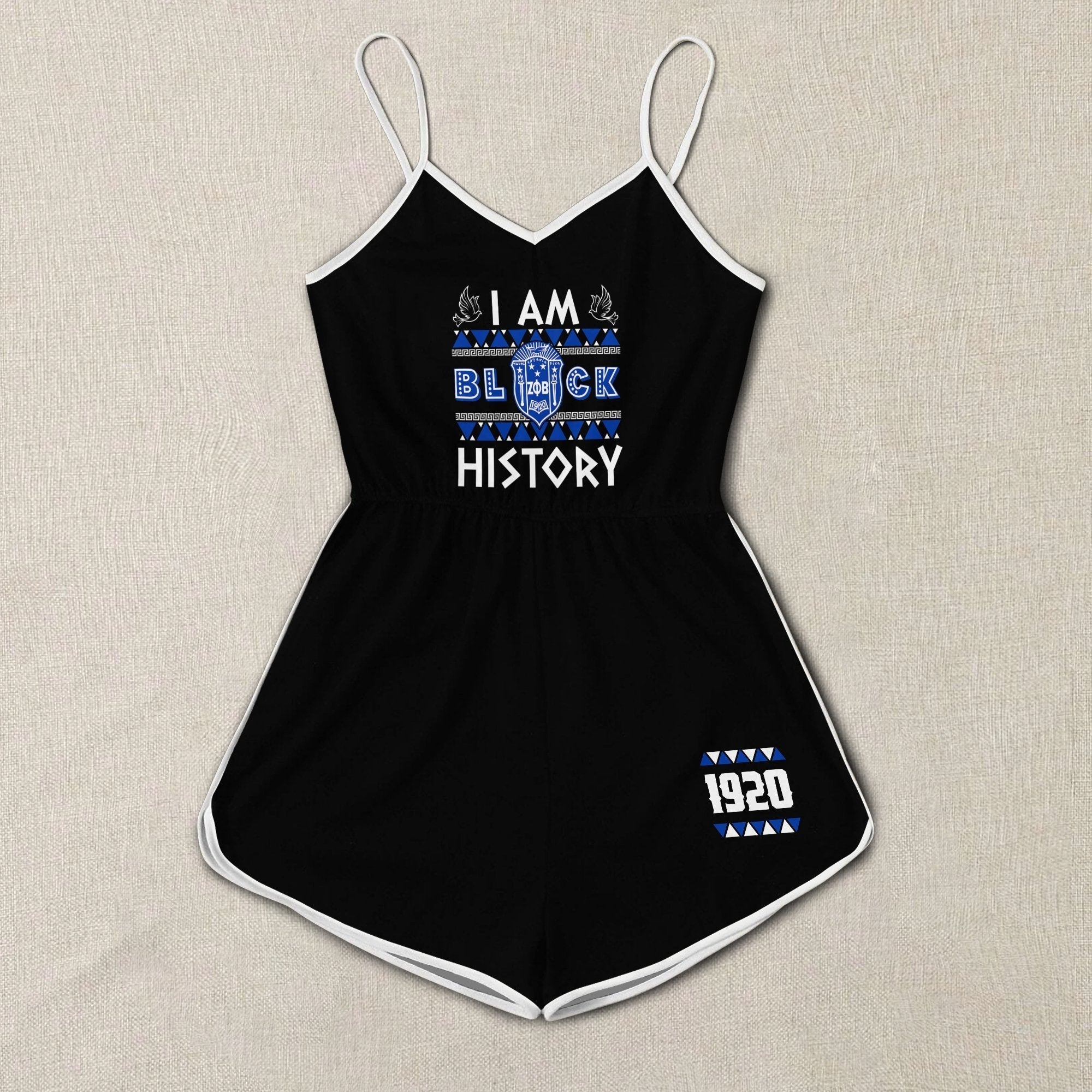 Sorority Romper - I Am Black History Zeta Phi Beta