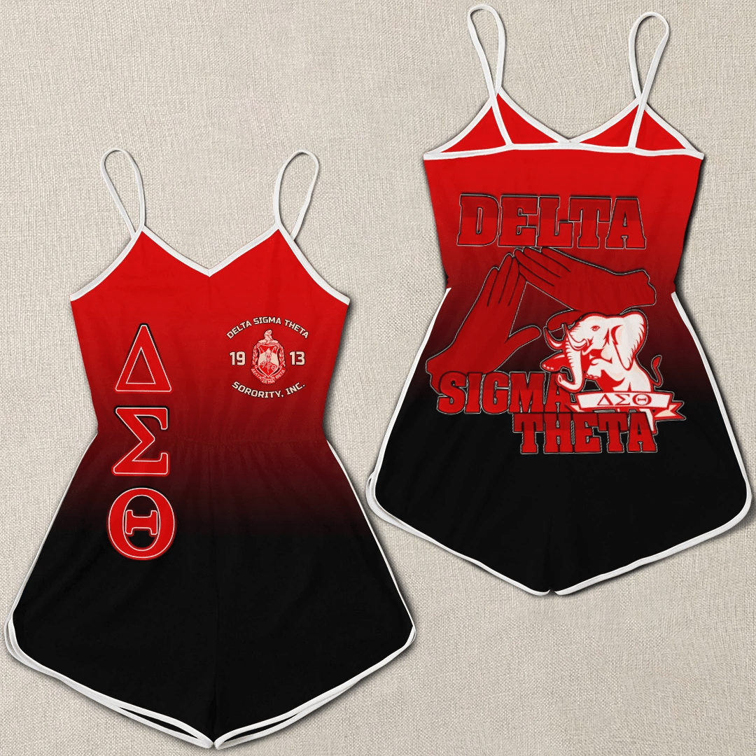 Sorority Romper - Delta Sigma Theta Gradient Women Rompers