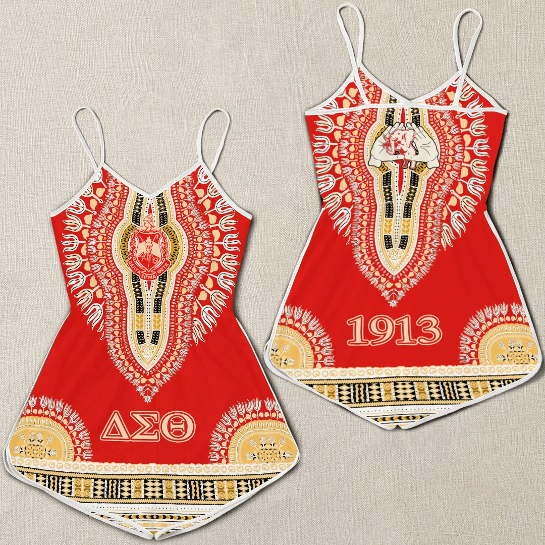 Sorority Romper - Delta Sigma Theta Dashiki Women Rompers