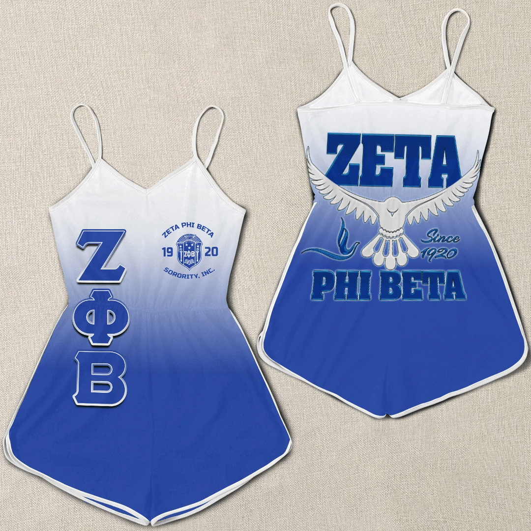 Sorority Romper - Zeta Phi Beta Gradient Women Rompers