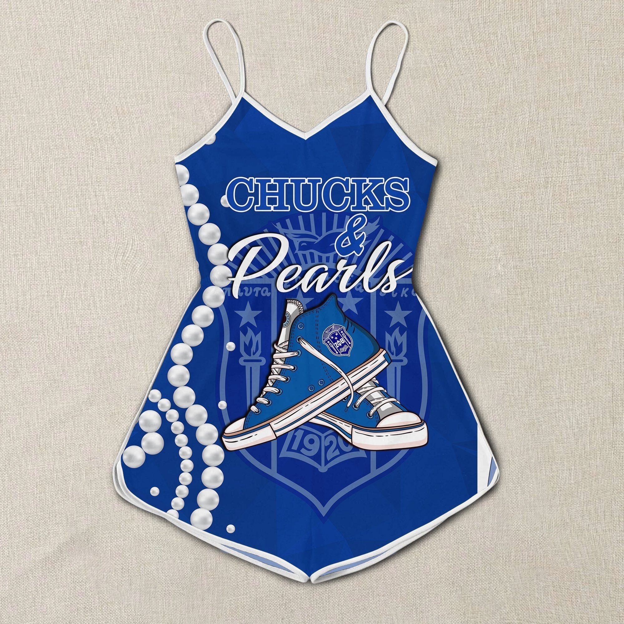 Sorority Romper - Zeta Phi Beta K.H Pearls Romper