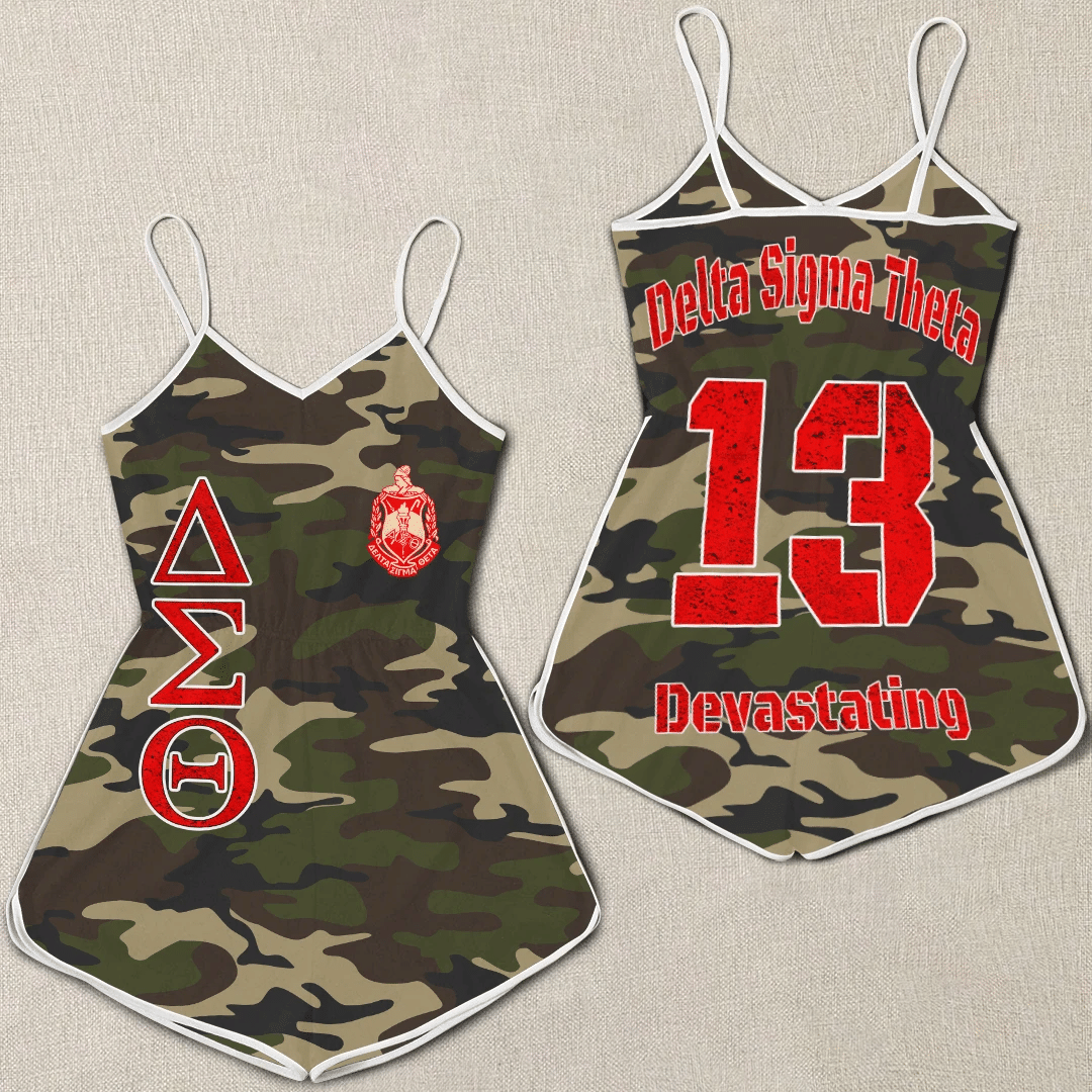 Sorority Romper - Delta Sigma Theta Camouflage Women Rompers