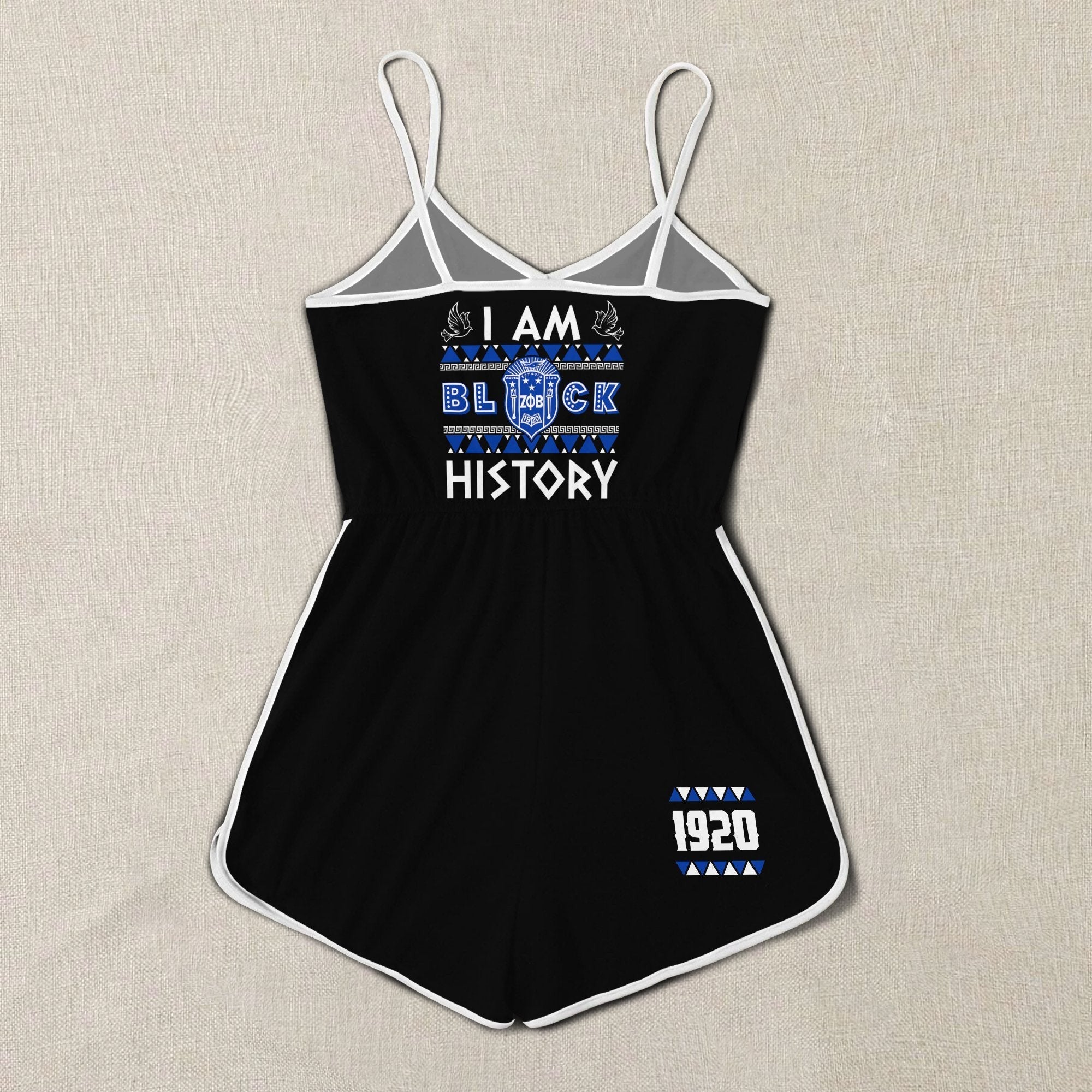 Sorority Romper - I Am Black History Zeta Phi Beta