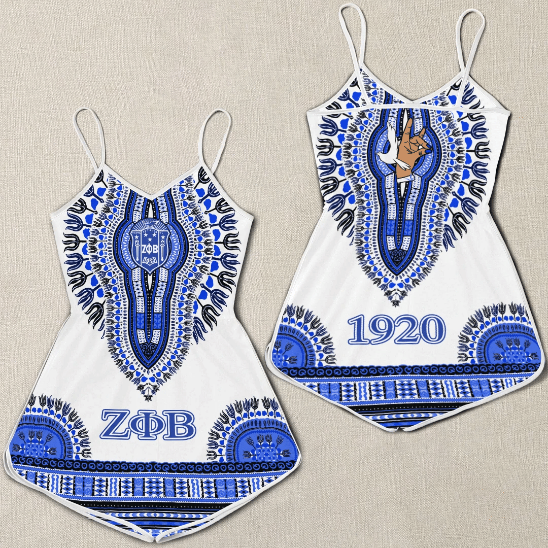 Sorority Romper - Zeta Phi Beta Dashiki Women Rompers