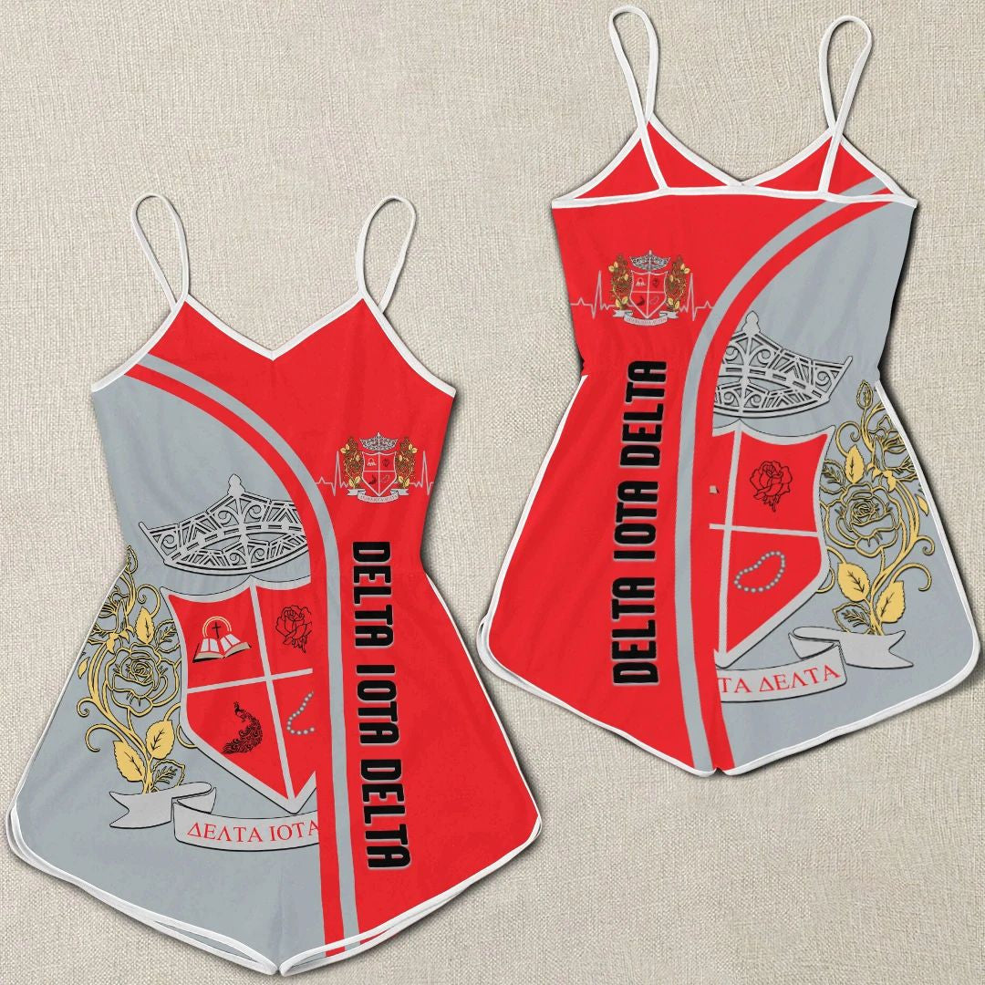 Sorority Romper - Delta Iota Delta In My Heart Women Rompers