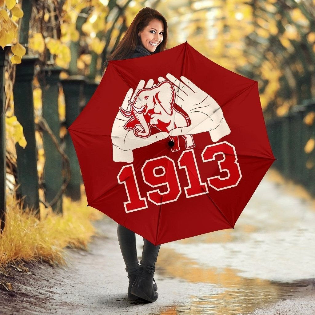 Sorority Umbrellas - Delta Sigma Theta Hand Sign Elephant Umbrella