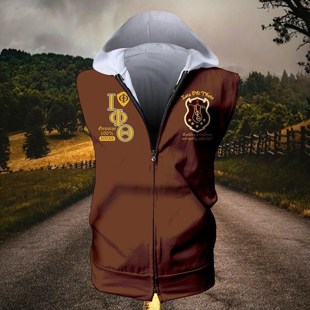 Fraternity Hoodie - Iota Phi Theta Baltimore Zipper Sleeveless Hoodie