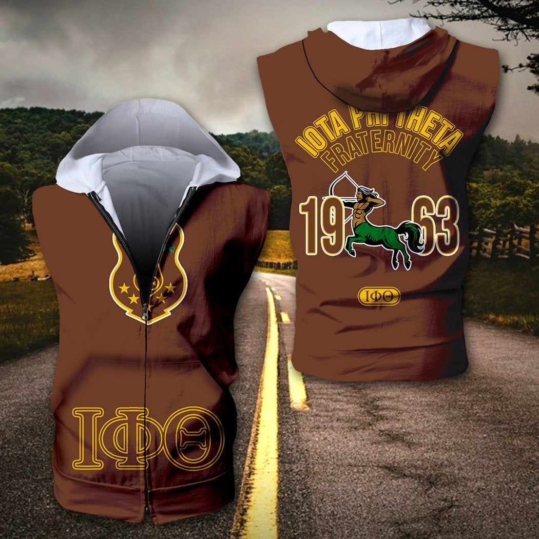 Fraternity Hoodie - Brotherhood Iota Phi Theta Zipper Sleeveless Hoodie