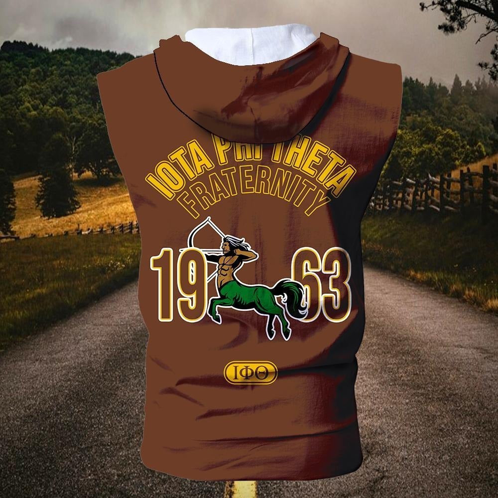 Fraternity Hoodie - Brotherhood Iota Phi Theta Zipper Sleeveless Hoodie