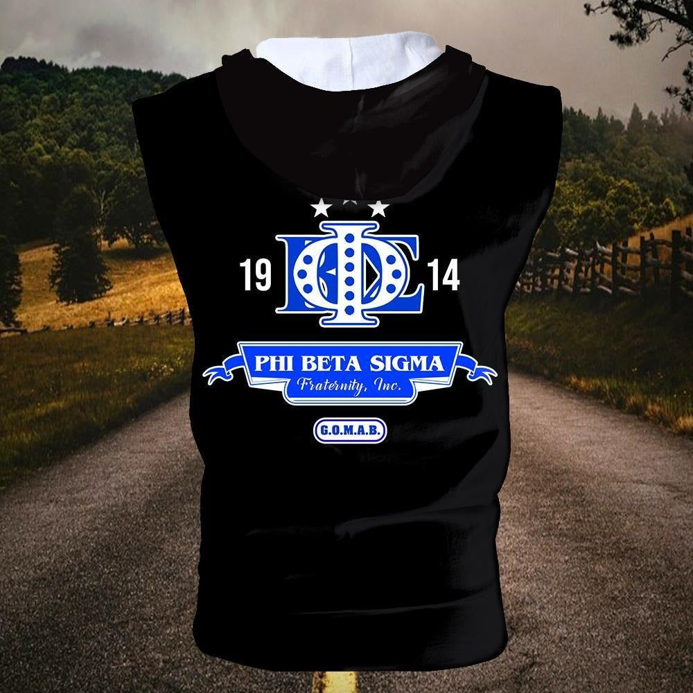 Fraternity Hoodie - Phi Beta Sigma Zipper Sleeveless Hoodie Toan Style
