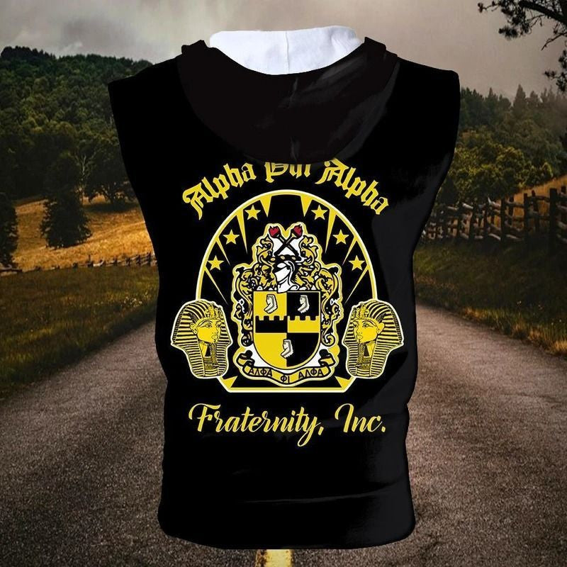 Fraternity Hoodie - Alpha Phi Alpha DevelOPs Leader Zipper Sleeveless Hoodie