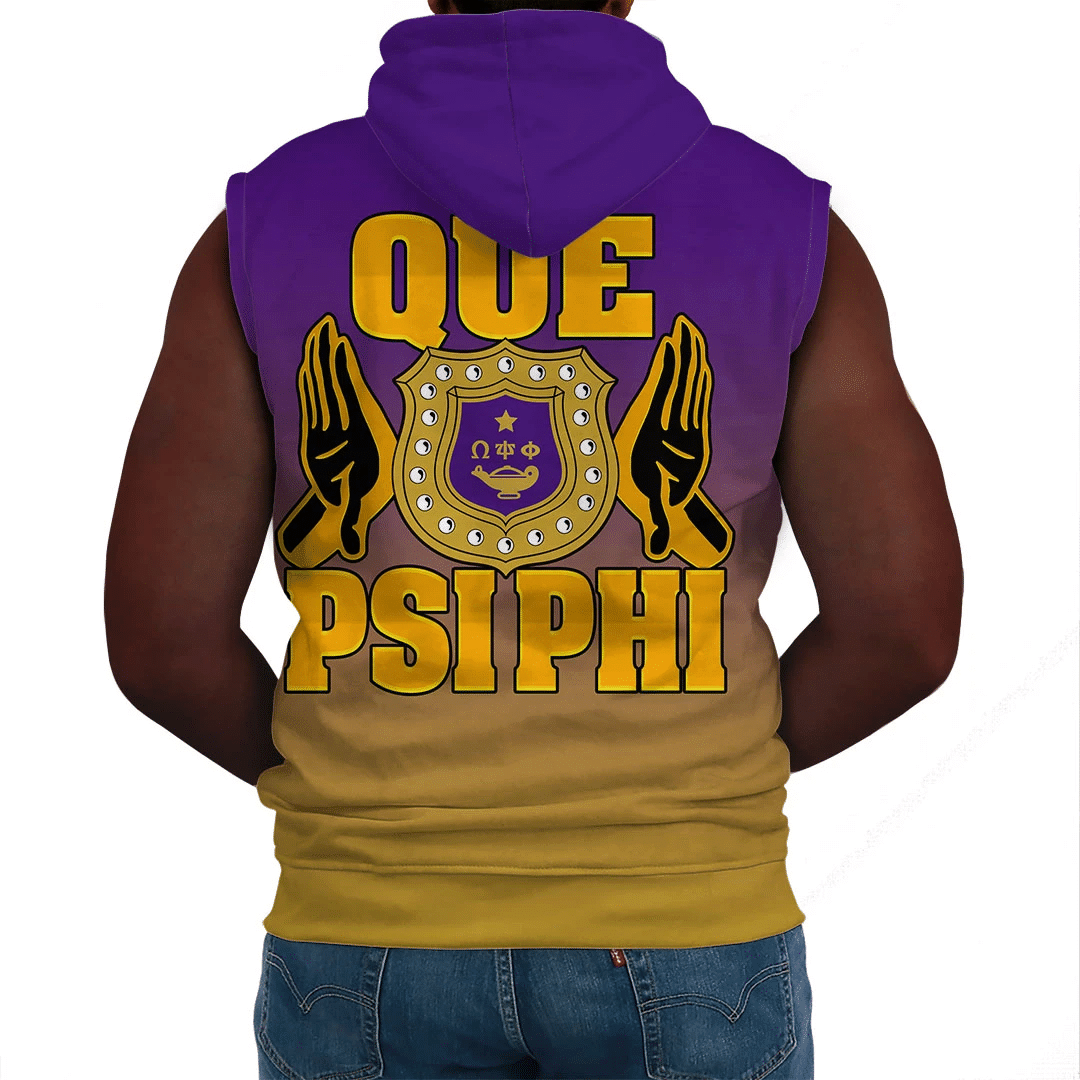 Fraternity Hoodie - Omega Psi Phi Gradient Sleeveless Hoodie