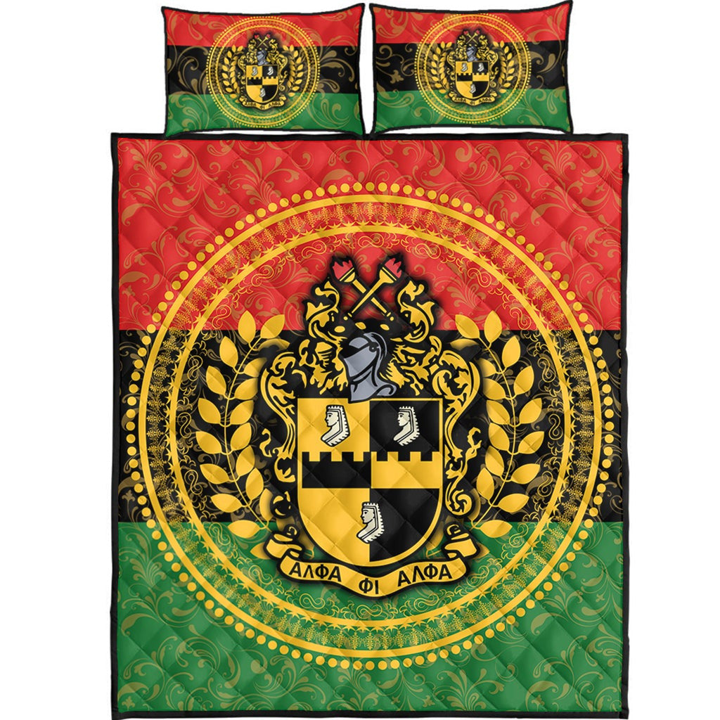 Pan Africa Alpha Phi Alpha Quilt Bed Set Fraternity