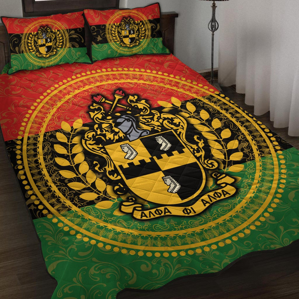 Pan Africa Alpha Phi Alpha Quilt Bed Set Fraternity