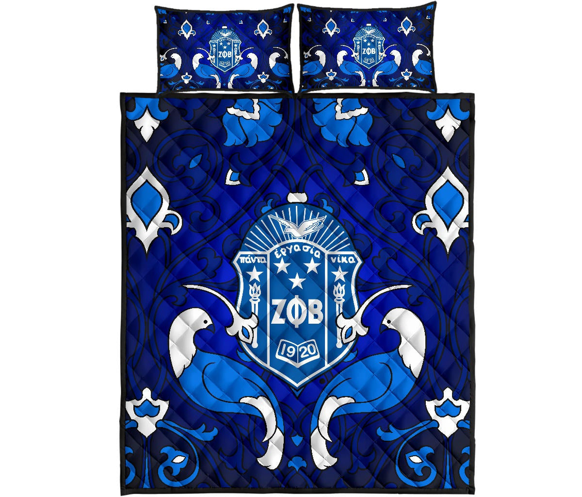 Zeta Phi Beta Sorority Quilt Bed Set