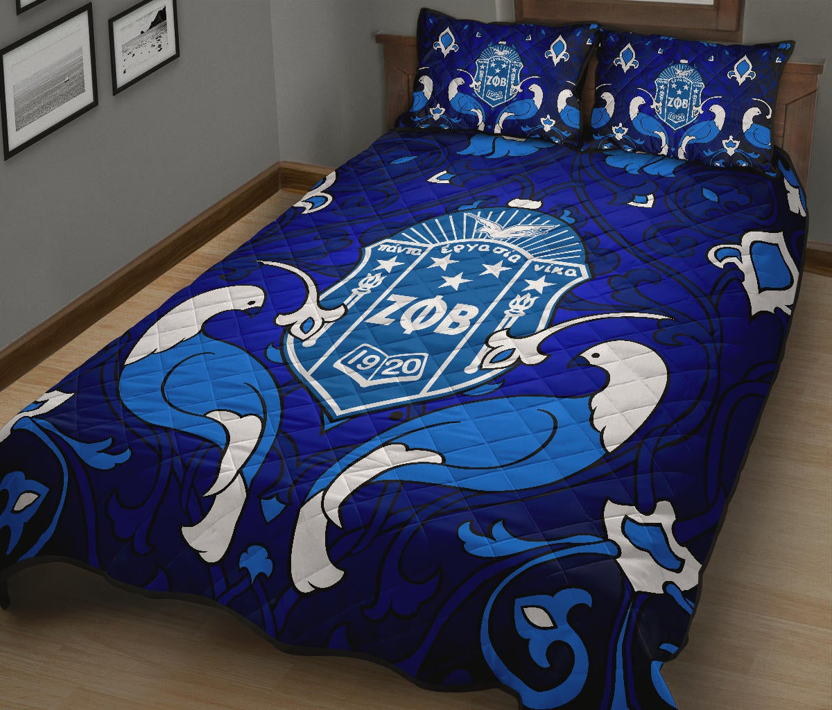 Zeta Phi Beta Sorority Quilt Bed Set