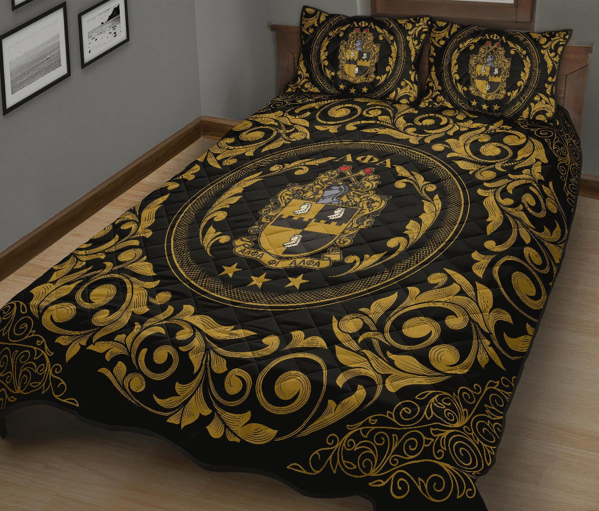 Alpha Phi Alpha Fraternity Quilt Bed Set