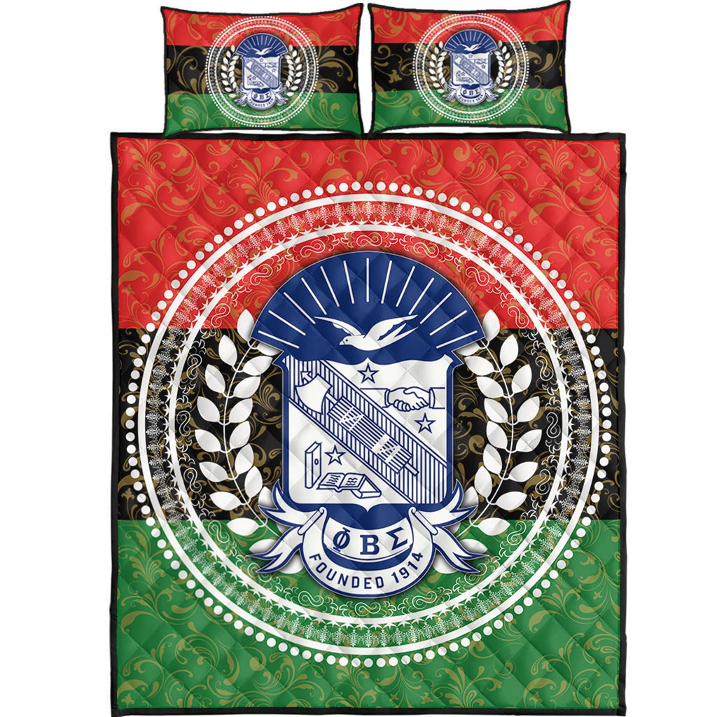 Pan Africa Phi Beta Sigma Quilt Bed Set Fraternity